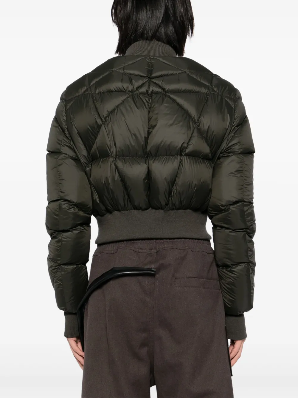 Rick Owens Cropped donsjack Grijs