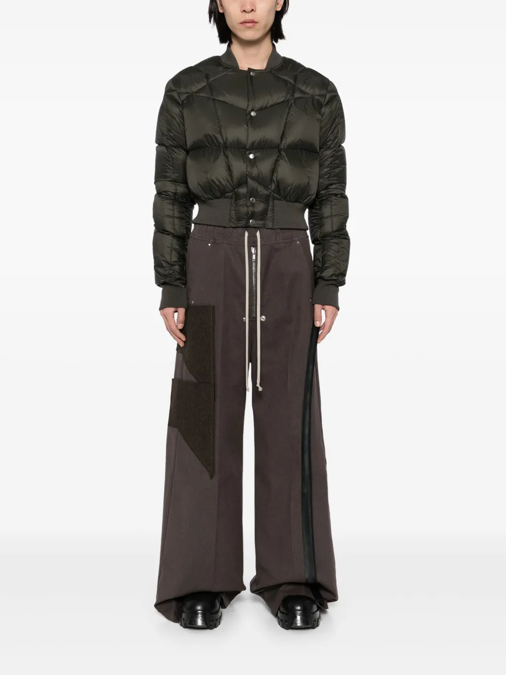 Rick Owens Cropped donsjack - Grijs