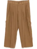 Y's pleated trousers - Brown