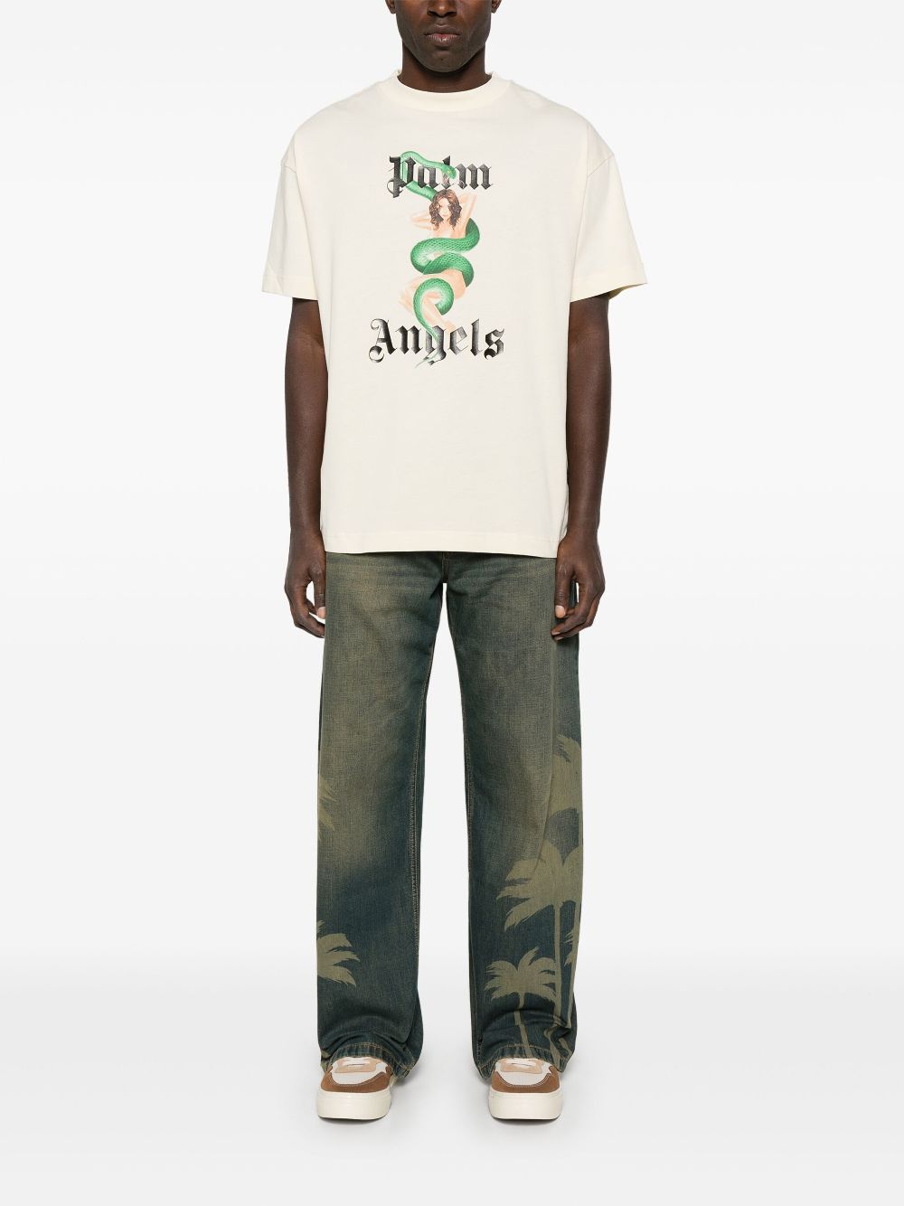 Palm Angels Pin Up T-shirt - Beige