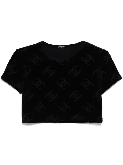 CHANEL Pre-Owned 1990-2000s CC logo-print T-shirt