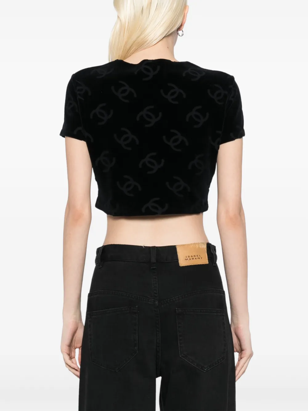 Pre-owned Chanel 1990-2000s Cc Logo-print T-shirt In Black