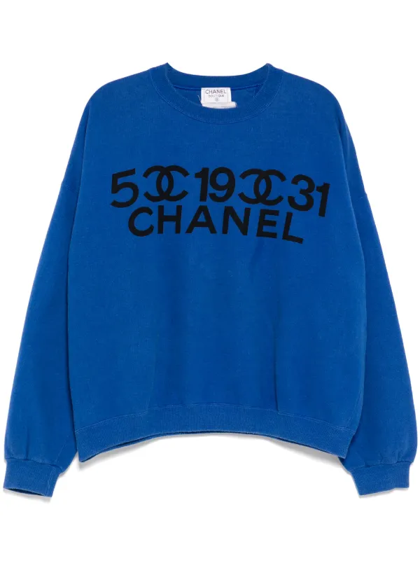 CHANEL Pre-Owned 1990-2000s Sweatshirt | Blue | FARFETCH