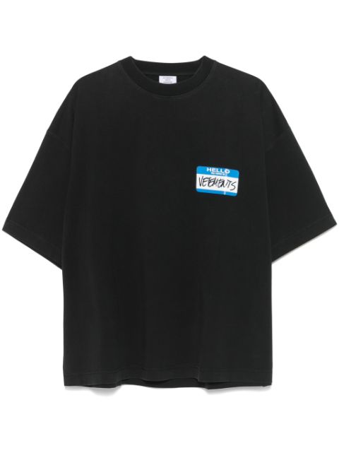 VETEMENTS "My Name Is Vetements" T-shirt