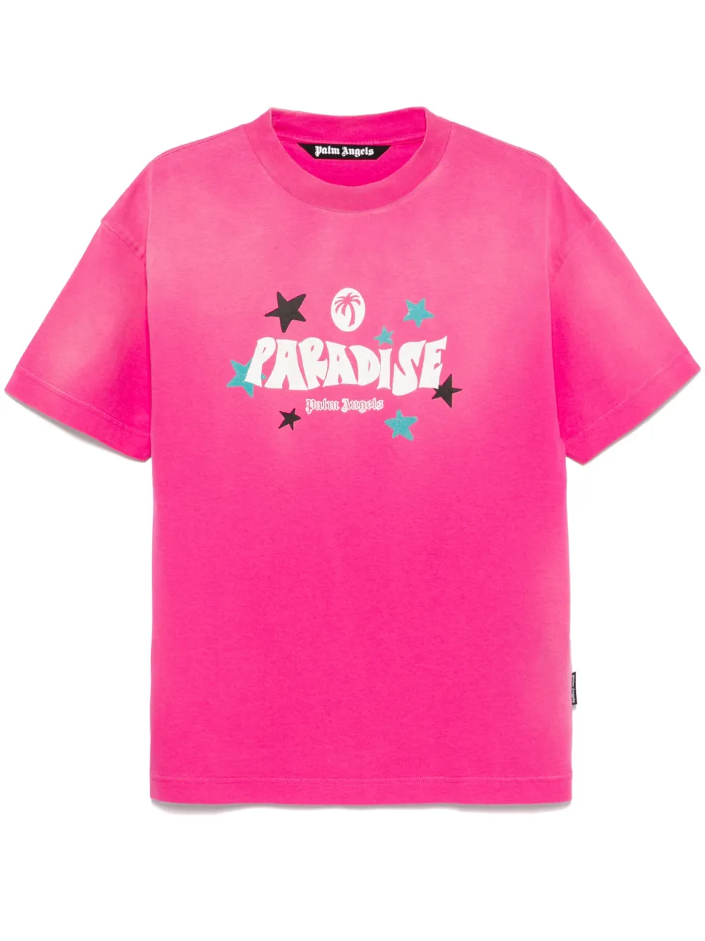 Palm Angels Paradise Palm T-shirt In Pink