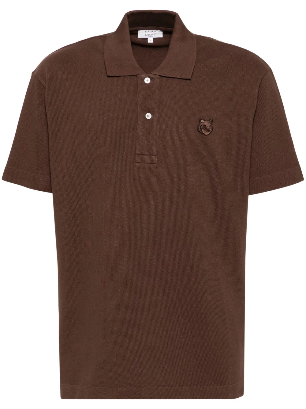 Maison Kitsuné Polo Bold Fox Head - Marrone