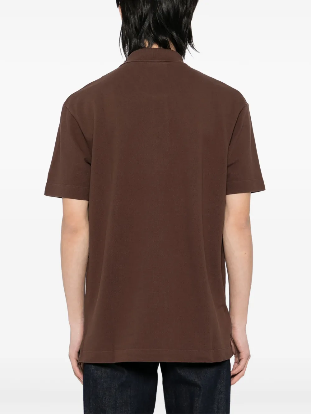 Maison Kitsuné Poloshirt met Bold Fox-patch Bruin