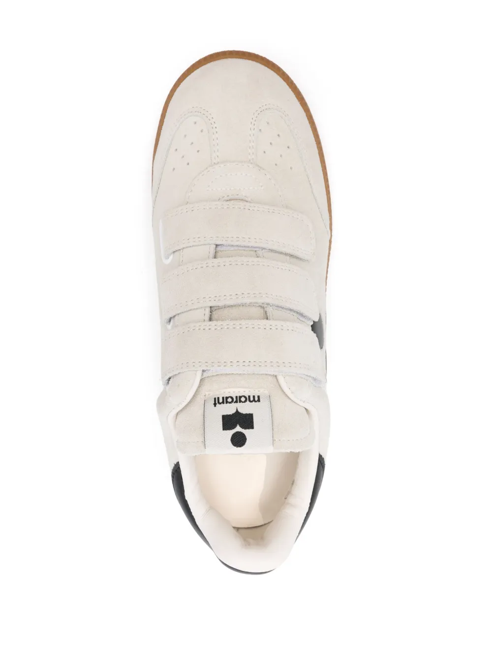 Isabel Marant Suede Sneakers With Branded Heel Counter In Grey