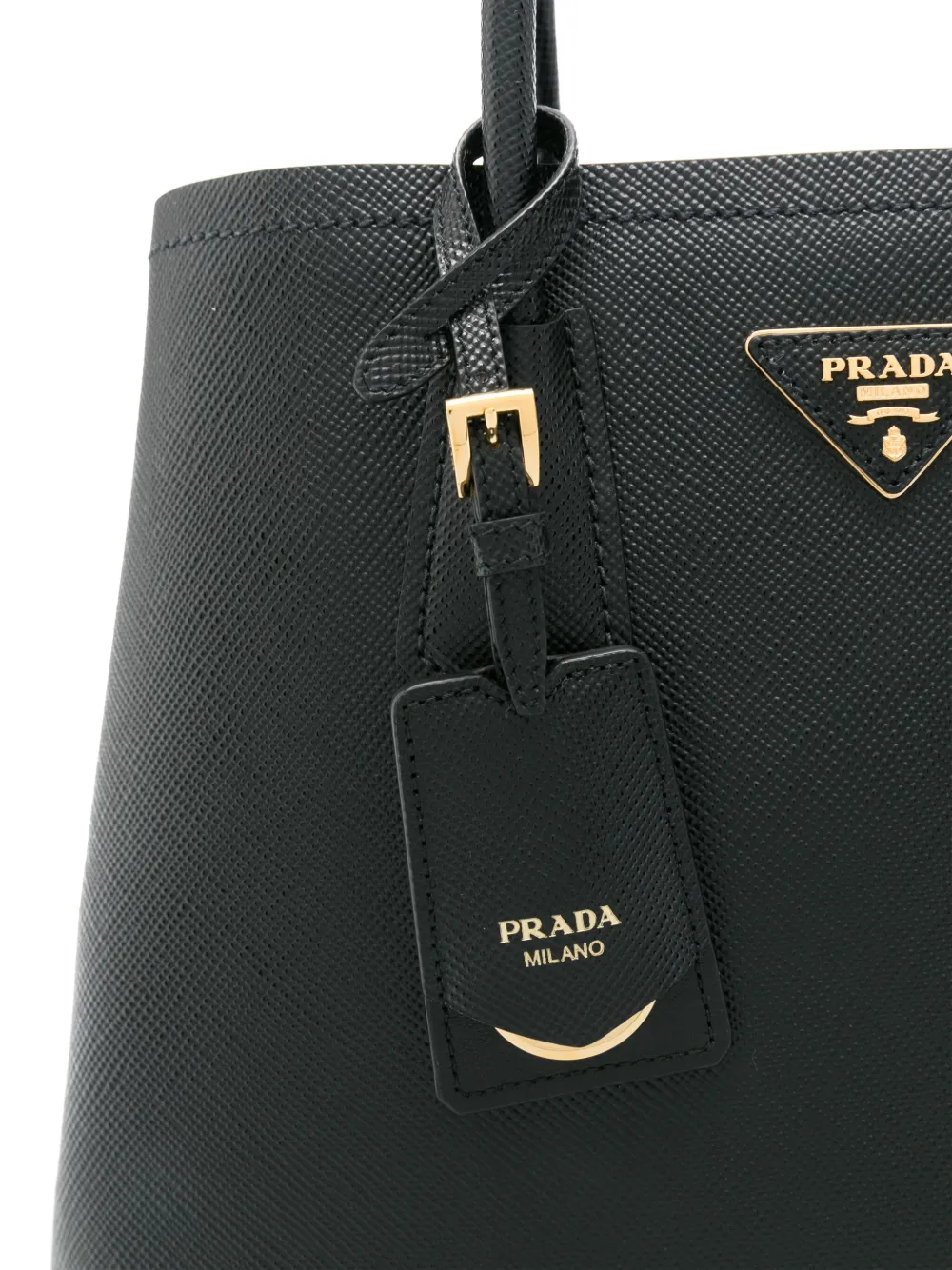 Prada Saffiano kleine shopper Zwart