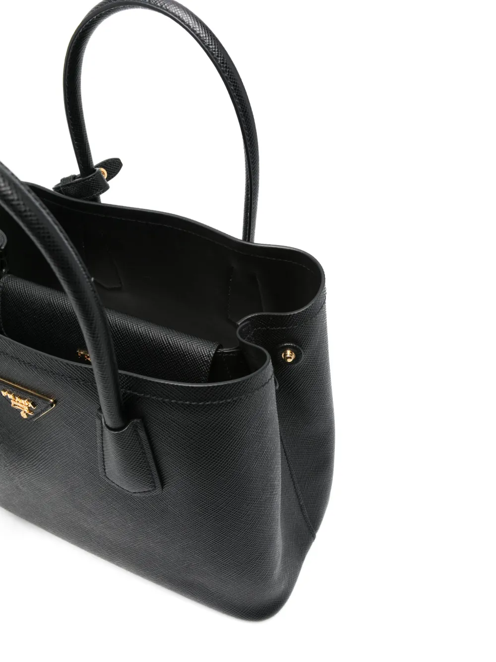 Prada Saffiano kleine shopper Zwart