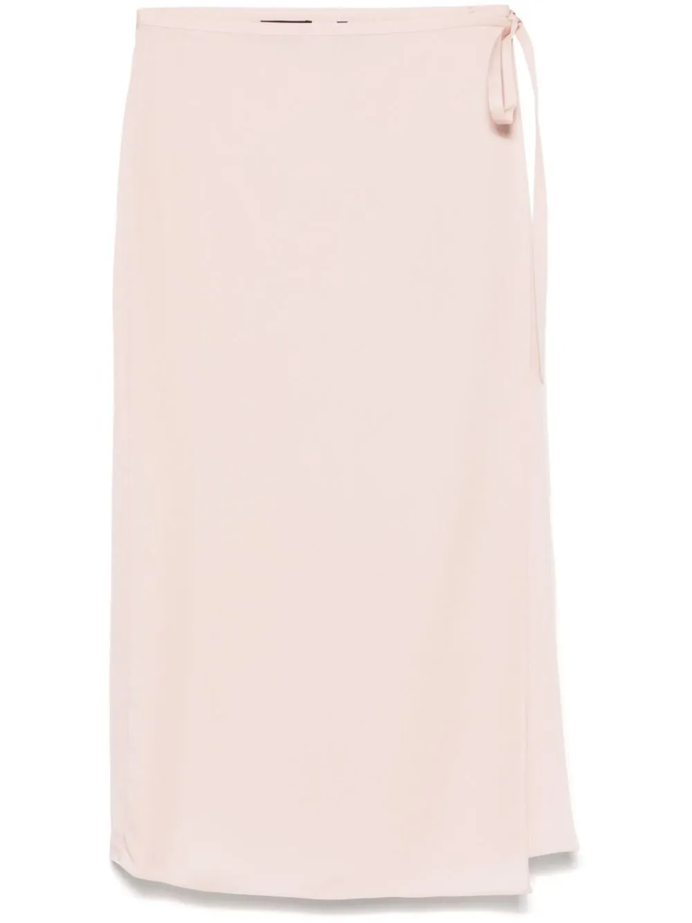 Theory Wrap-design Midi Skirt In Pink