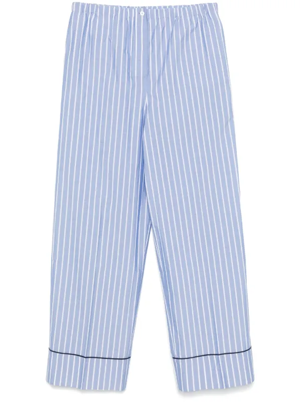 パンツ PRADA stripe slacks pants Prada Striped Trousers | Blue | FARFETCH PT