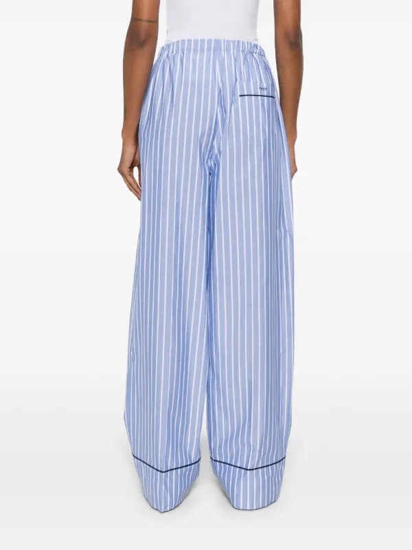 Prada Striped Trousers | Blue | FARFETCH PT