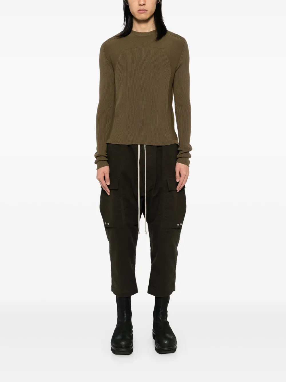 Rick Owens Geribbelde trui - Grijs
