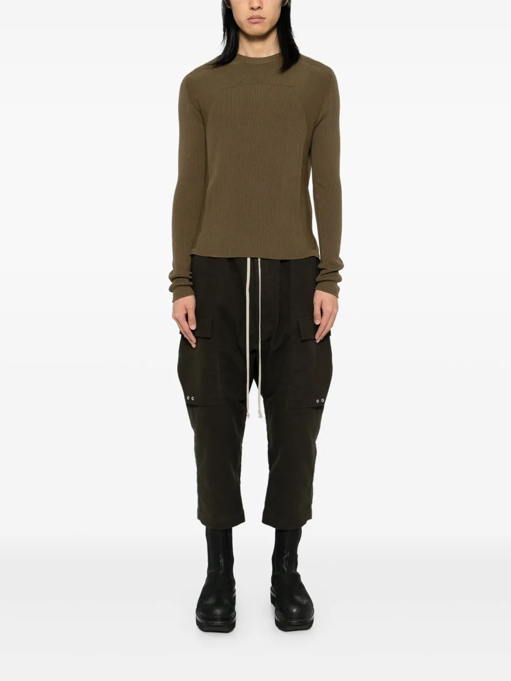 Rick Owens Cargo cropped broek - Groen