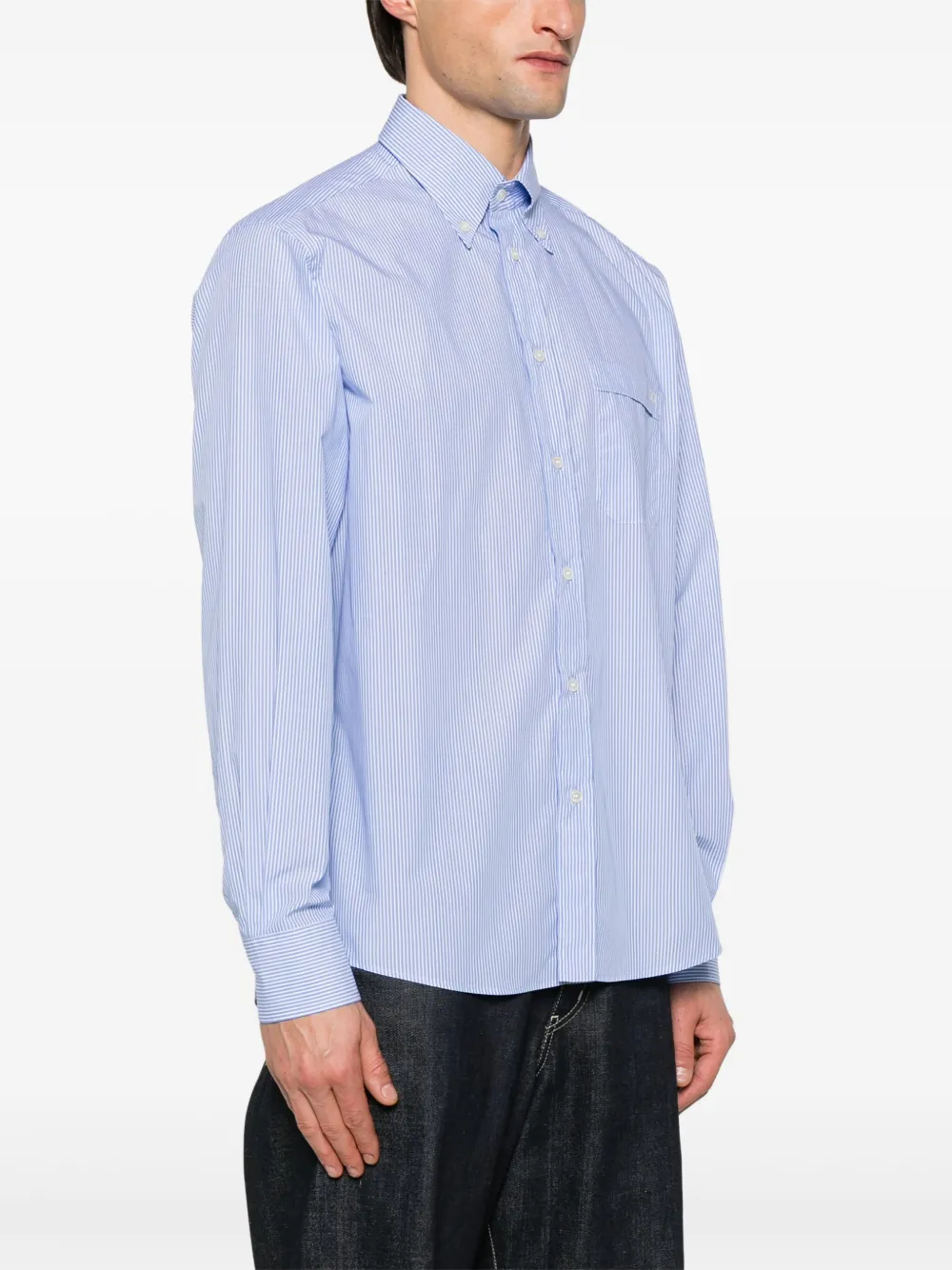 Valentino Garavani Gestreept overhemd Blauw