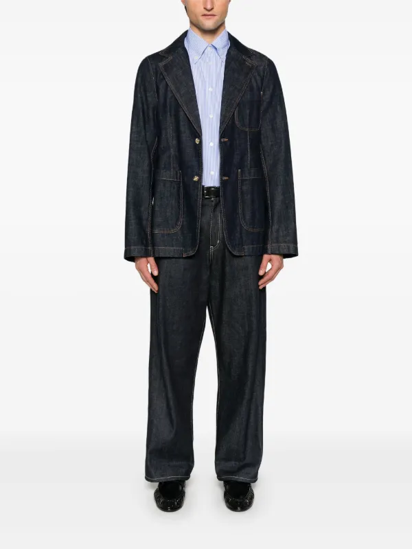 Valentino Garavani ストライプ シャツ | ブルー | FARFETCH JP