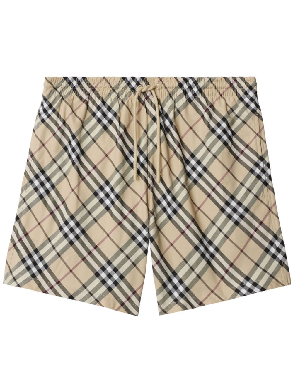 Burberry checked swim shorts - Neutrals