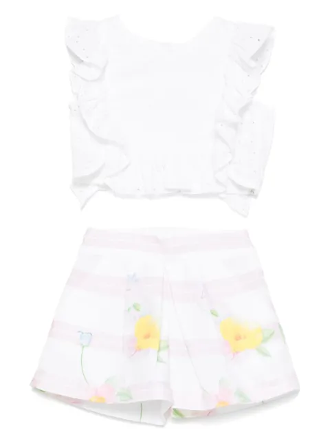 Lapin House set de shorts con bordado inglés