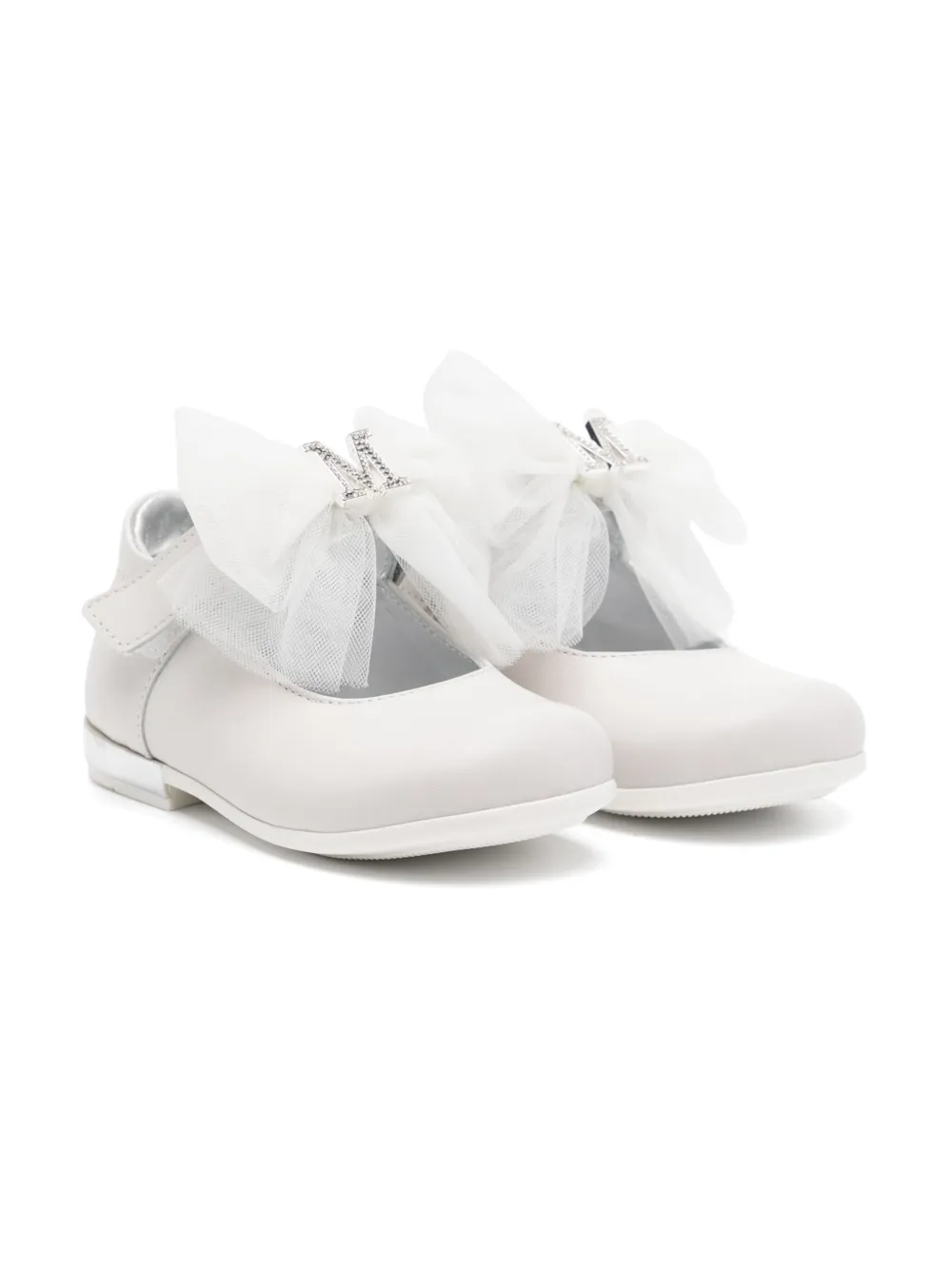 Monnalisa bow ballerinas White