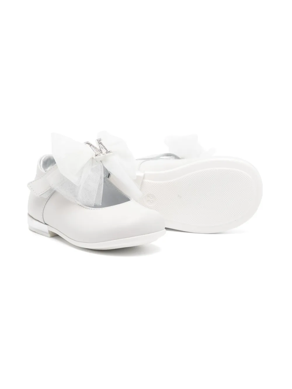 Monnalisa bow ballerinas White