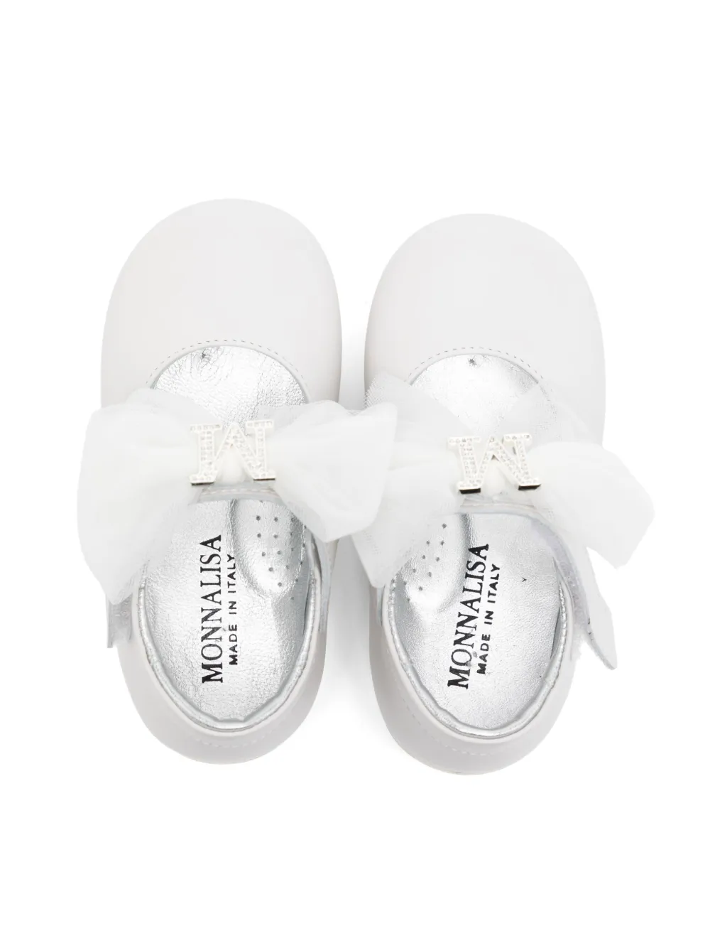 Monnalisa bow ballerinas White