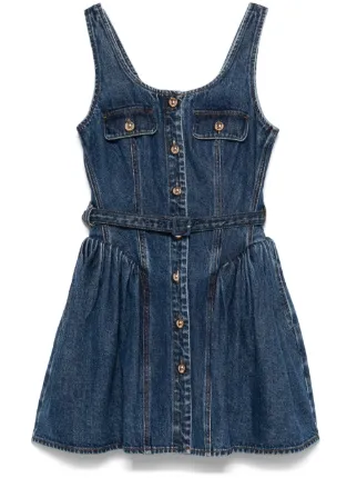 【送料&関税込】self-portrait Lightweight Denim Flared Mini Denim Flared Mini Dress – self-portrait-US
