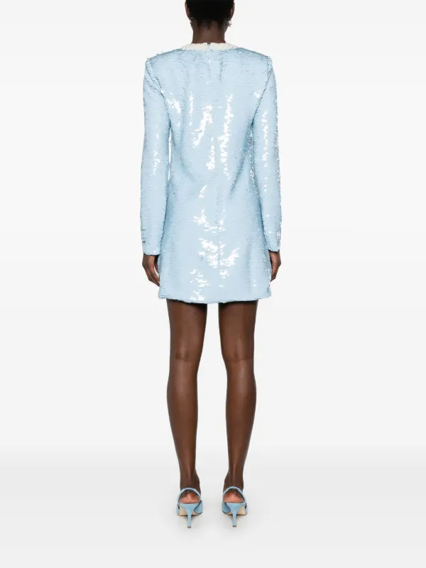 Self-Portrait Sequin Mini Dress | Blue | FARFETCH BH Self-Portrait Sequin Mini Dress | Blue | FARFETCH BH