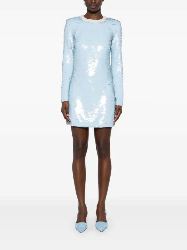 Self-Portrait Sequin Mini Dress | Blue | FARFETCH ID Self-Portrait Sequin Mini Dress | Blue | FARFETCH ID