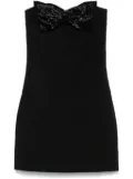 Self-Portrait crepe bandeau mini dress - Black
