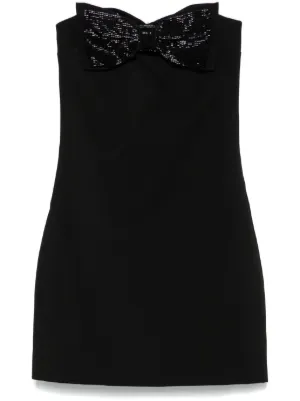 SHUSHU/TONG Bow Mini Dress | Black | FARFETCH