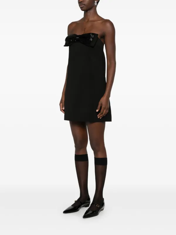 bandeau mini dress black Blue and White Striped Dresser #03 – Gracemade co main image 0
