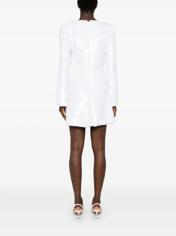 self portrait white sequin mini dress SELF-PORTRAIT White