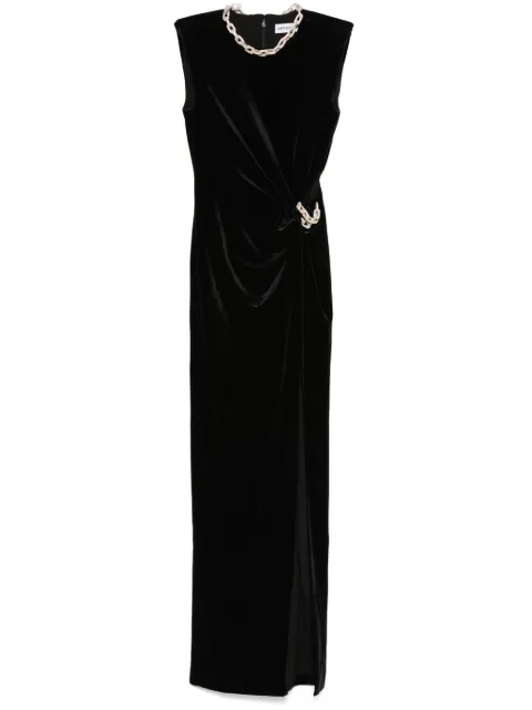 Self-Portrait embellished velvet maxi dress