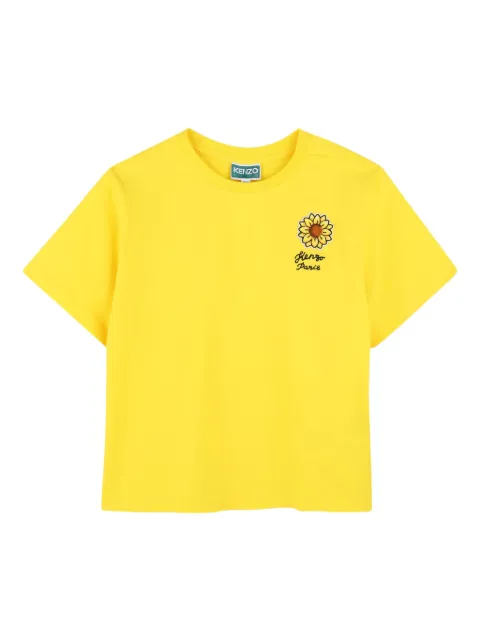 Kenzo Kids logo-embroidered T-shirt