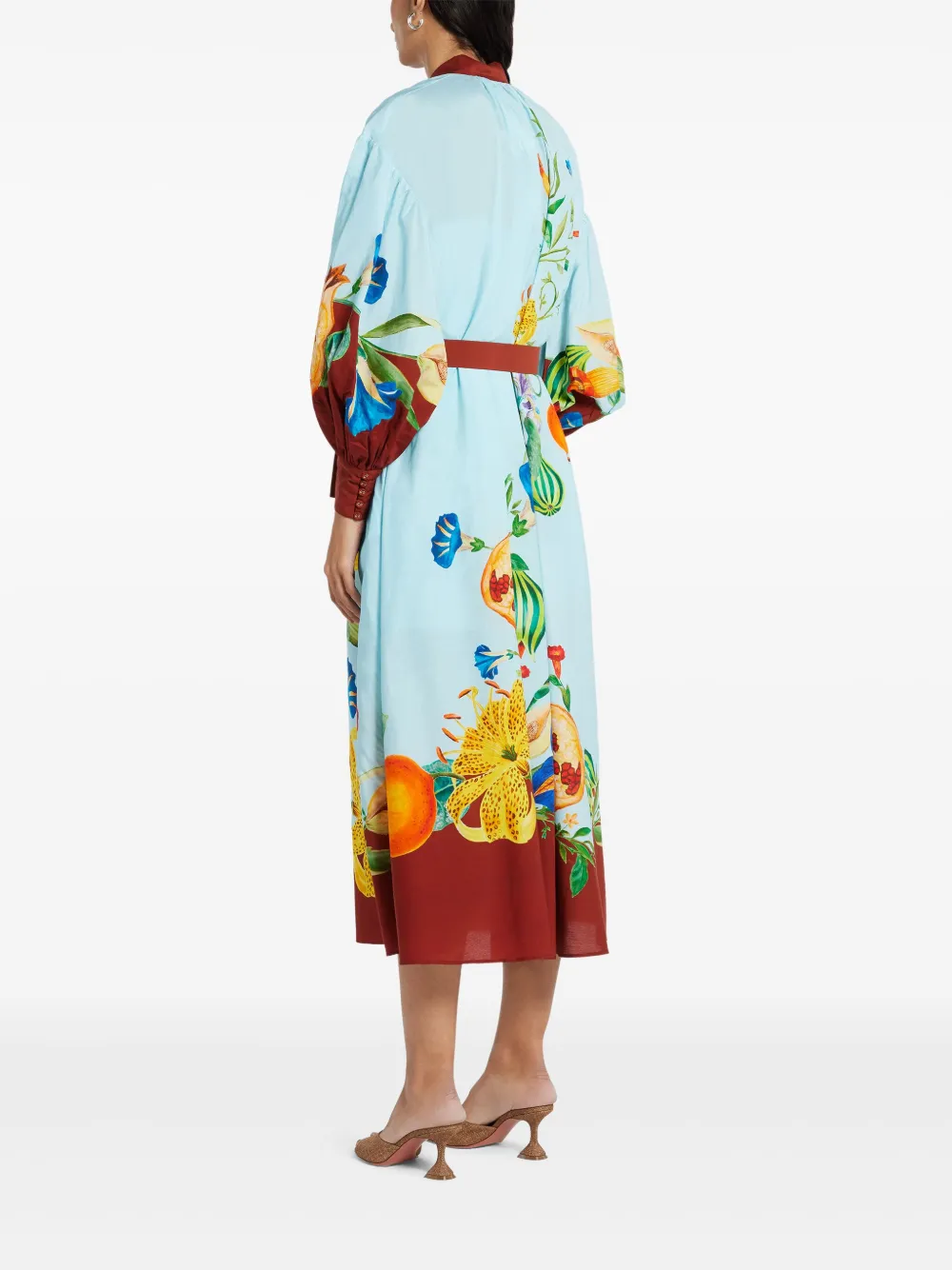 ALEMAIS Dahlia maxi-jurk Blauw