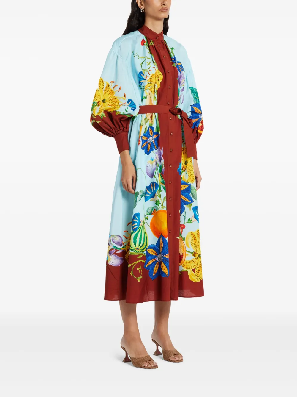 ALEMAIS Dahlia maxi-jurk Blauw