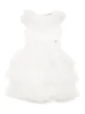 Monnalisa gradient tulle dress - White