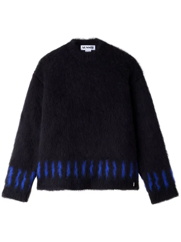 Sunnei round-neck Sweater Blue FARFETCH IN