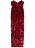 Self-Portrait 3D-sequin maxi dress - Red