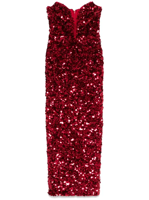 Self-Portrait 3D-sequin Maxi Dress | Red | FARFETCH
