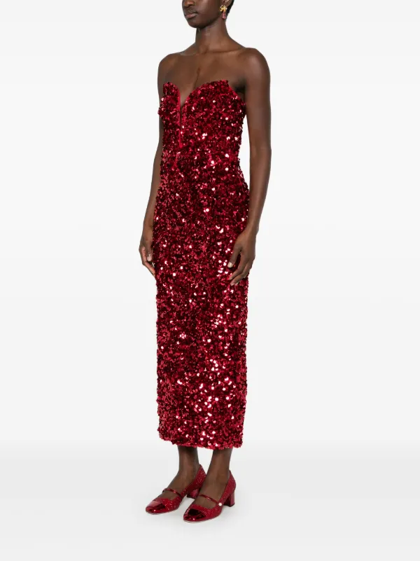Self-Portrait 3D-sequin Maxi Dress | Red | FARFETCH Self-Portrait 3D-sequin Maxi Dress | Red | FARFETCH
