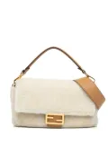 Fendi Pre-Owned 2010-2023 Small Zucca Shearling Baguette satchel - Brown