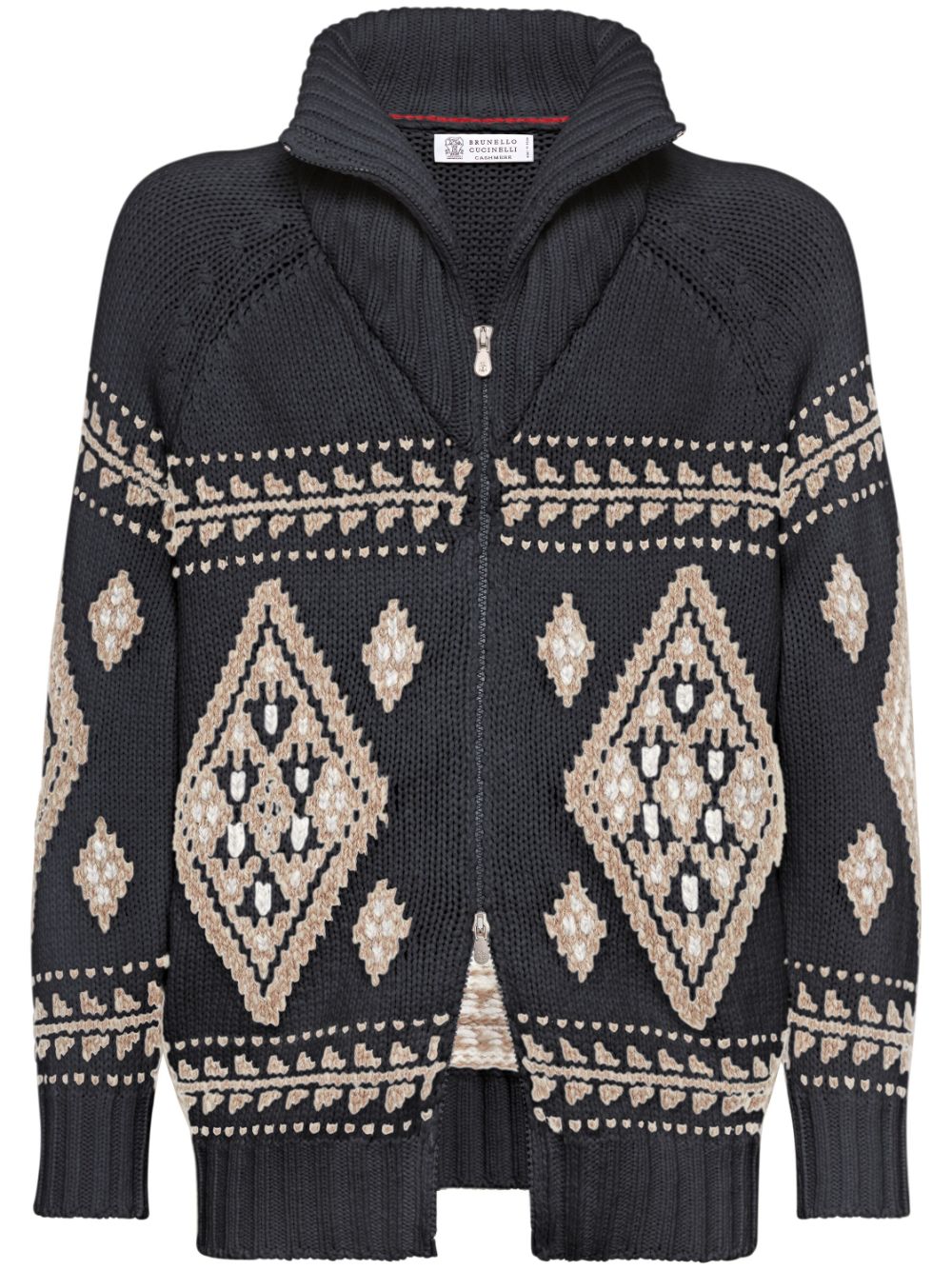 Brunello Cucinelli Vest met jacquard Grijs