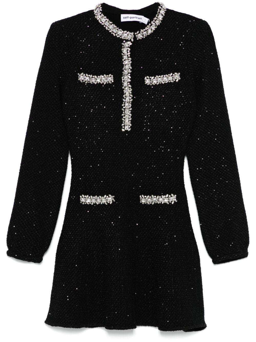 sequin knit mini dress