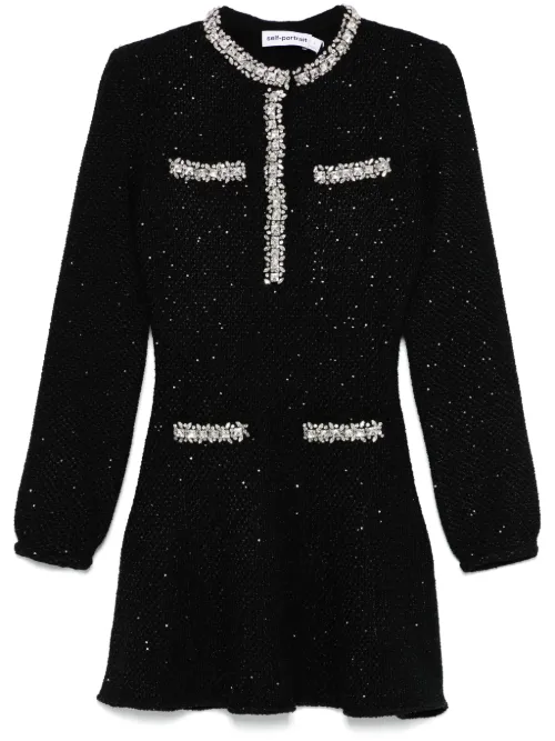 Robe courte à sequins - Self-Portrait - Modalova