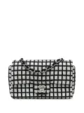 CHANEL Pre-Owned 2014 Mini Rectangular Classic Ribbon Tweed Double Flap crossbody bag - White