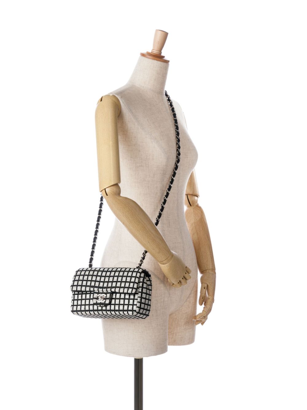 Affordable HOT SALE CHANEL 2014 Mini Rectangular Classic Ribbon Tweed Double Flap crossbody bag Women