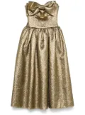 Self-Portrait metallic midi dress - Gold