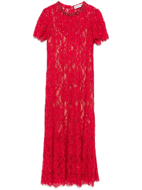 Self-Portrait vestido midi con encaje
